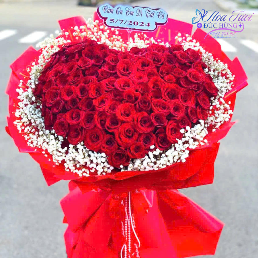 Bó Hoa Hồng Đỏ Hiện Đại BH035